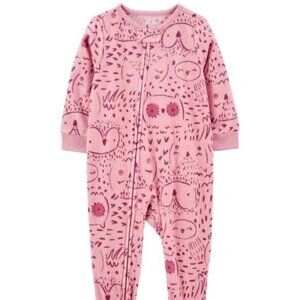 Carter's Toddler Girls One-Piece Fleece Footie Pajama | Pink | New